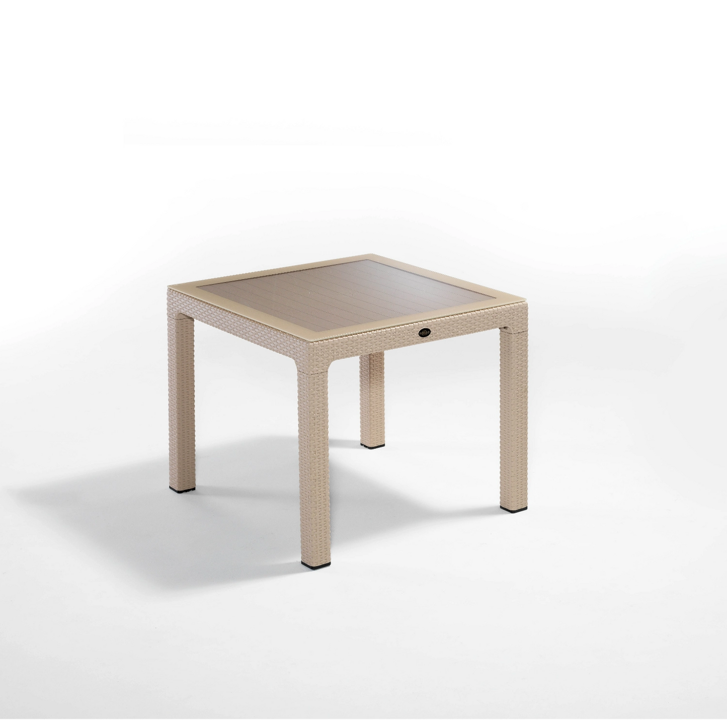 Novussi Classi Rattan Masa 90x90 Camlı