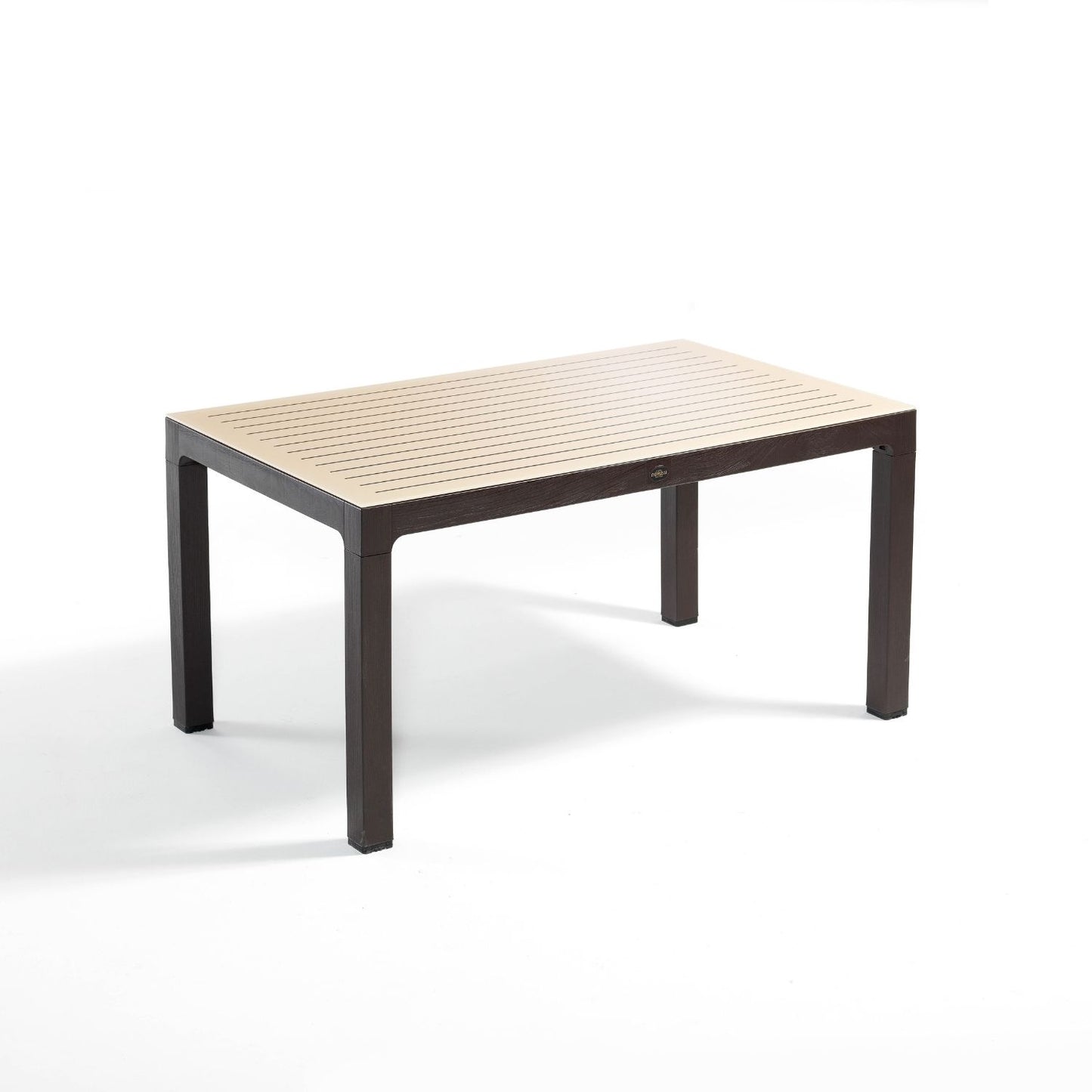 Novussi Wood Masa 90x150 Çizgili Camlı Masa