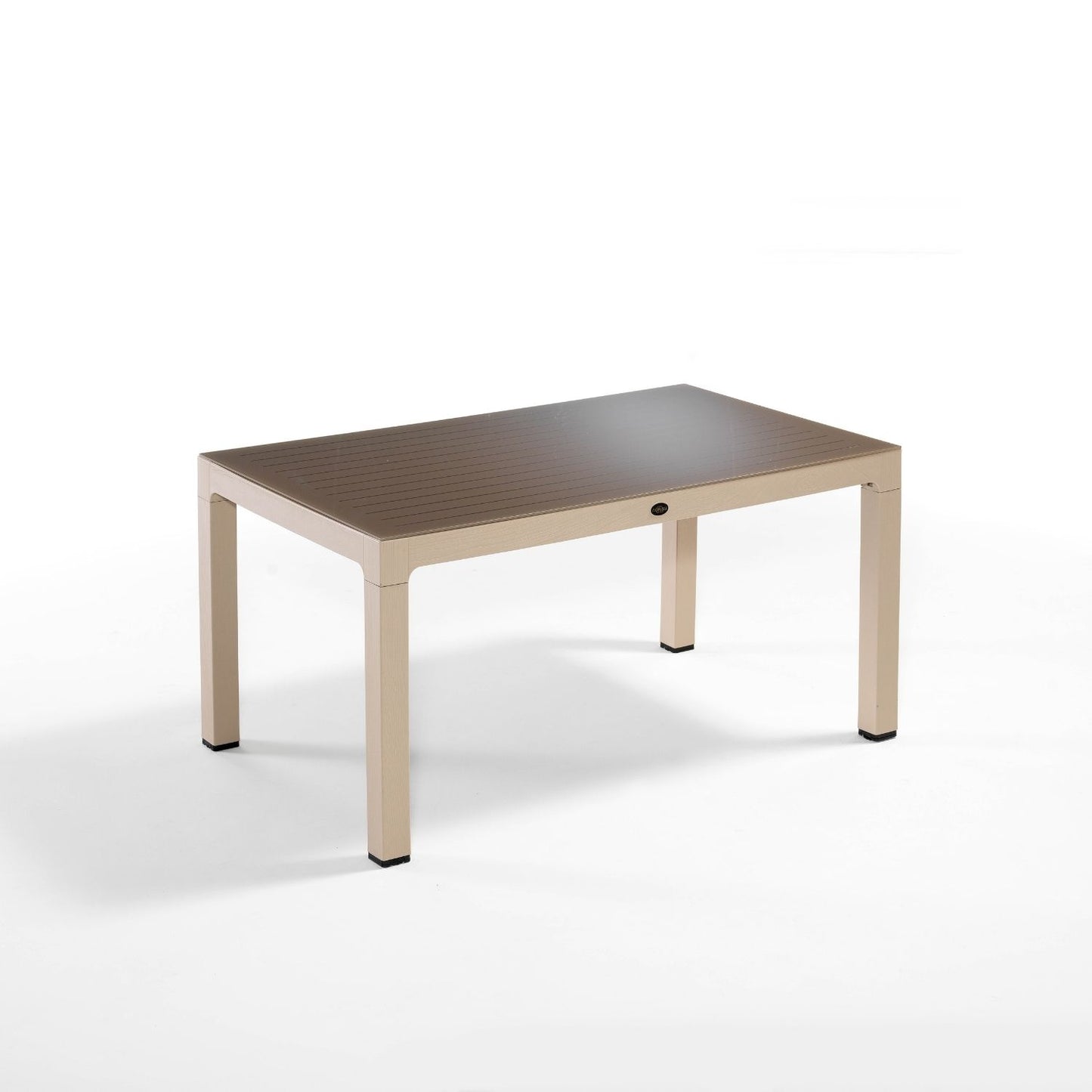 Novussi Wood Masa 90x150 Çizgili Camlı Masa