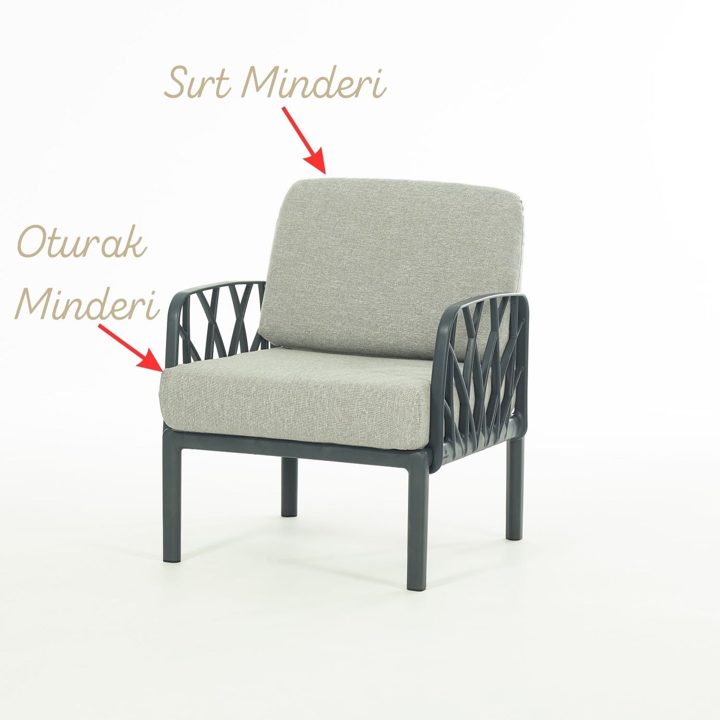 Garda Sofa Set Alt+Sırt Minder Seti